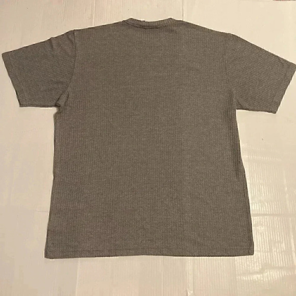 J. Ferrar Men’s Size XL Grey Ribbed Short Sleeve Crewneck Shirt - Picture 2 of 10